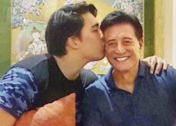 Rinzing Denzongpa with his father
