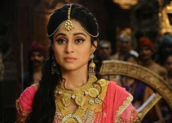 Soumya Seth on the set of TV show