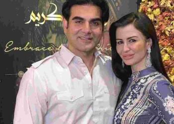 Arbaaz khan with Giorgia Andriani