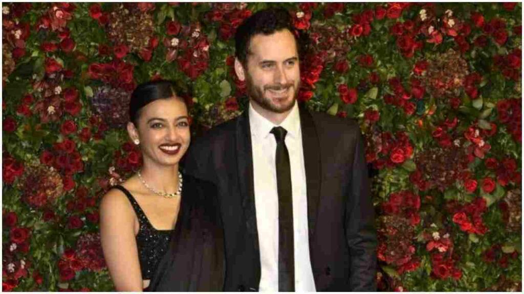 Benedict Taylor with his wife radhika apte