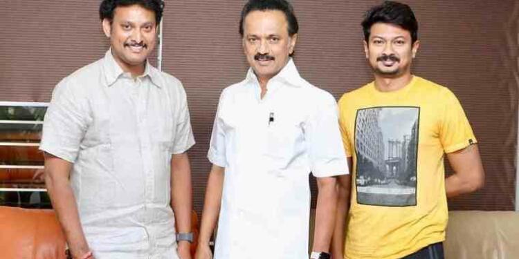 stalin with Anbil Mahesh Poyyamozhi
