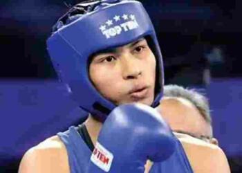 Lovlina Borgohain playing boxing