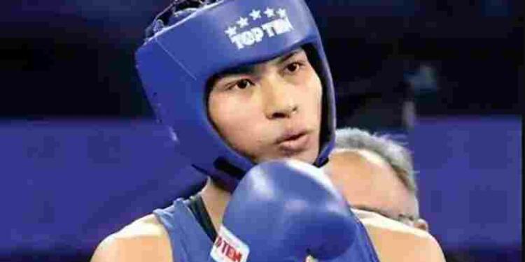 Lovlina Borgohain playing boxing
