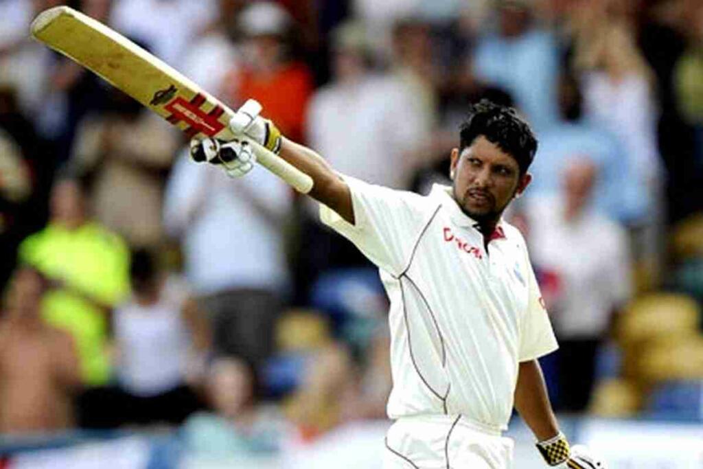 Ramnaresh Sarwan celebrating his 100