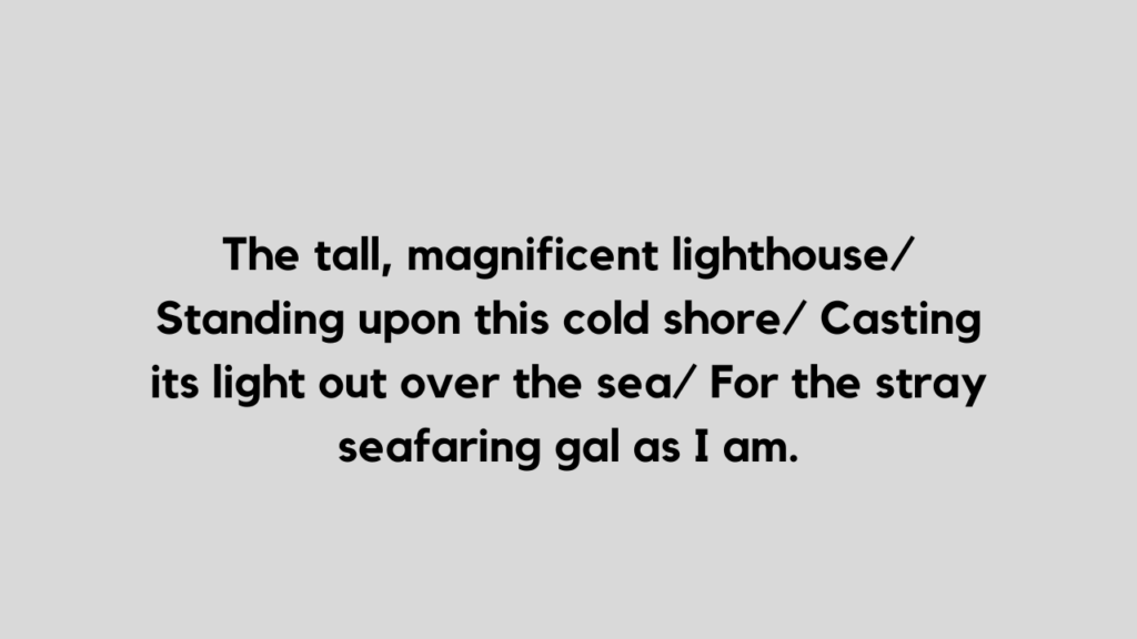 lighthouse quote and caption