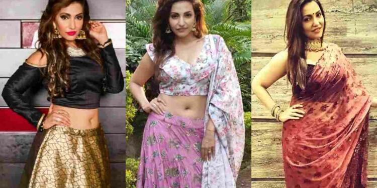 Navina Bole in saree