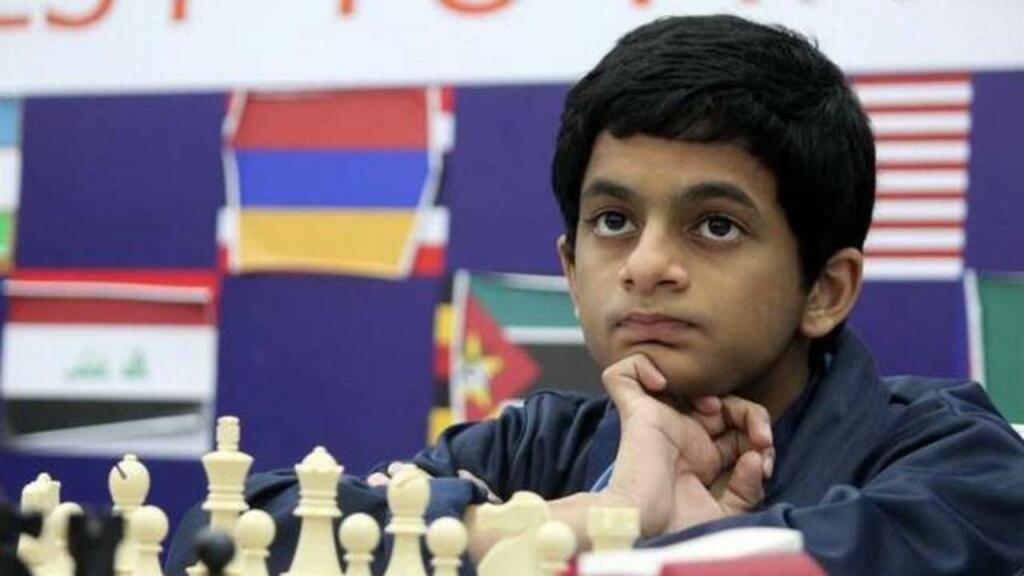 Nihal Sarin playing chess and thinking