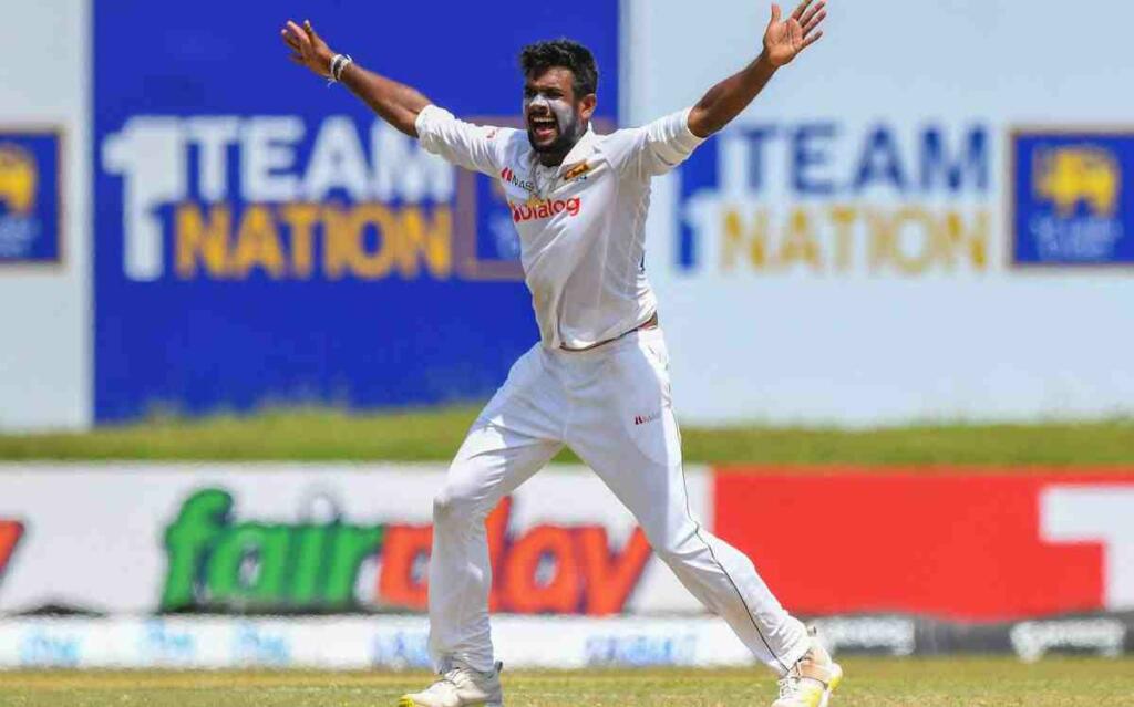Ramesh Mendis celebrating wicket