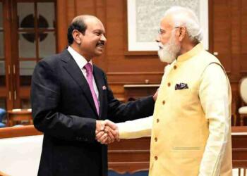 Businessman Yusuf Ali with PM modi