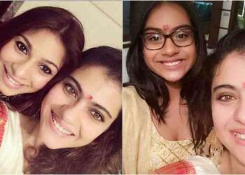 Tanisha Mukherjee with her sister kajol