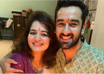 Vishal Vashishtha with his wife