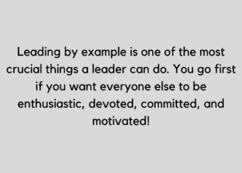 lead by example quotes on grey cardboard