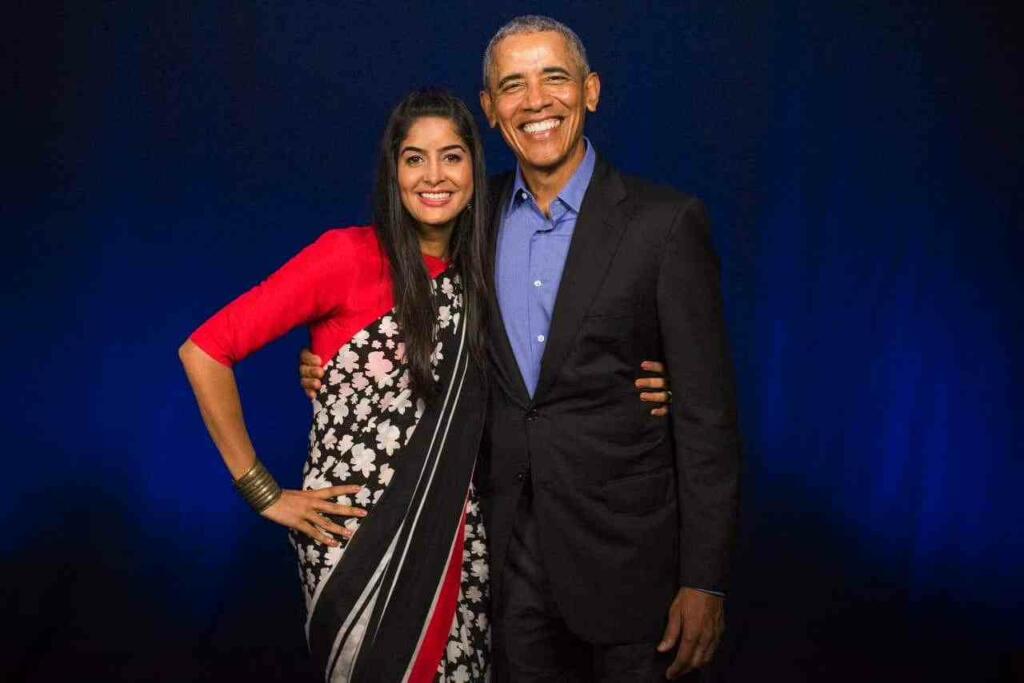 Anisha Dixit with Barack Obama