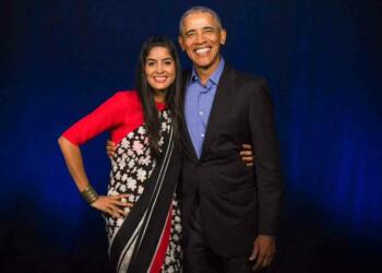 Anisha Dixit with Barack Obama
