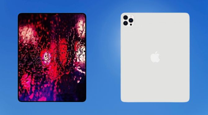 Apple iPad pro 2022 new design front and back