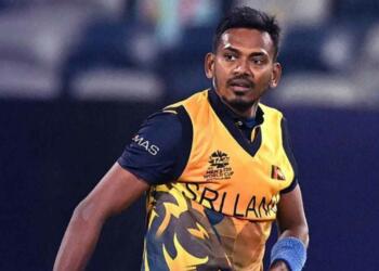 Dushmantha Chameera celebrating wicket