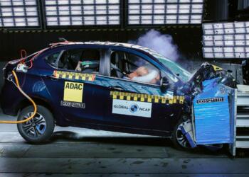Global Ncap rating testing of a car