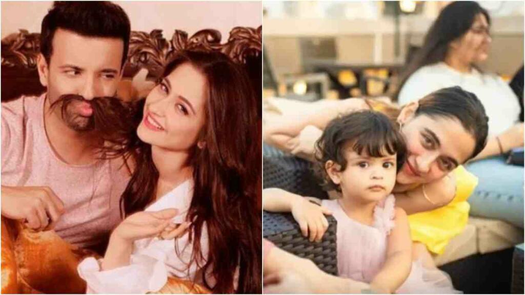 Sanjeeda Shaikh with amir ali and her daughter
