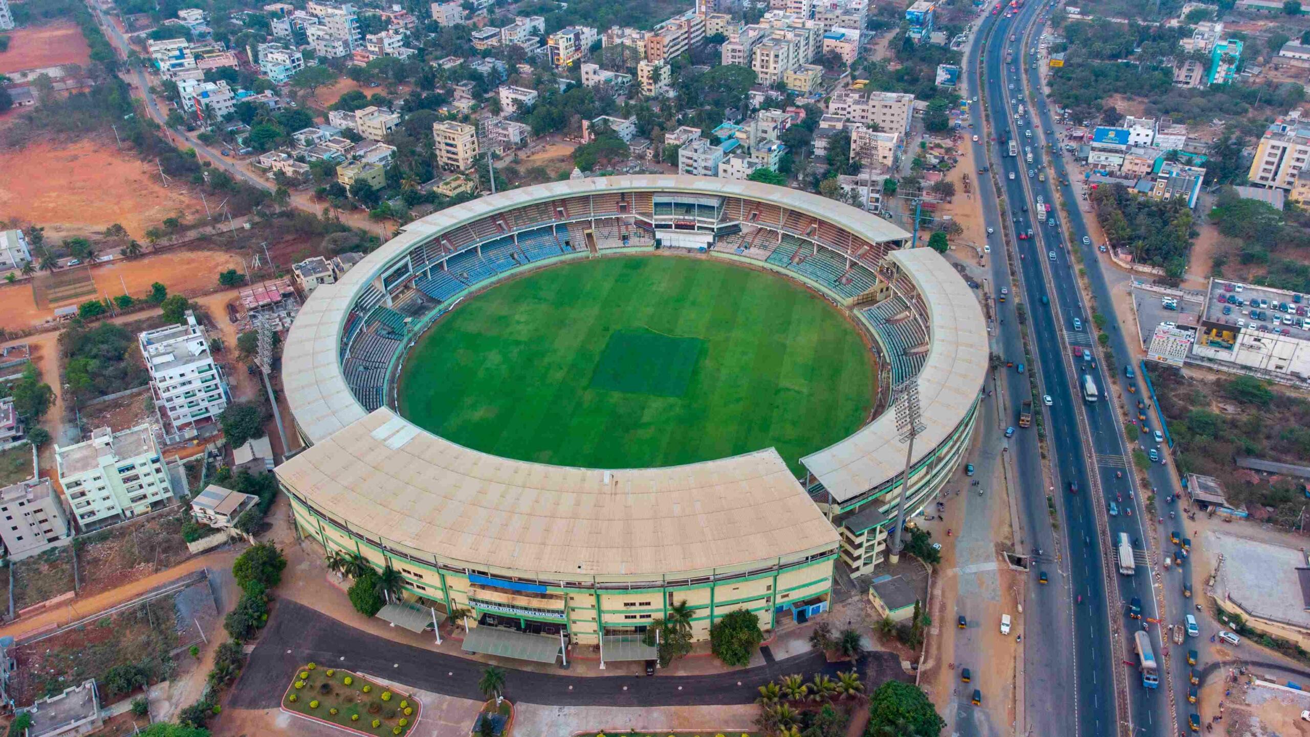 ACA VDCA cricket stadium drone view