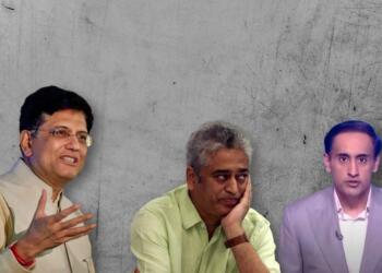 Piyush Goyal whacks Rajdeep and Rahul black and blue, for obvious reasons