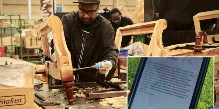 United furniture industries layoffs firing message