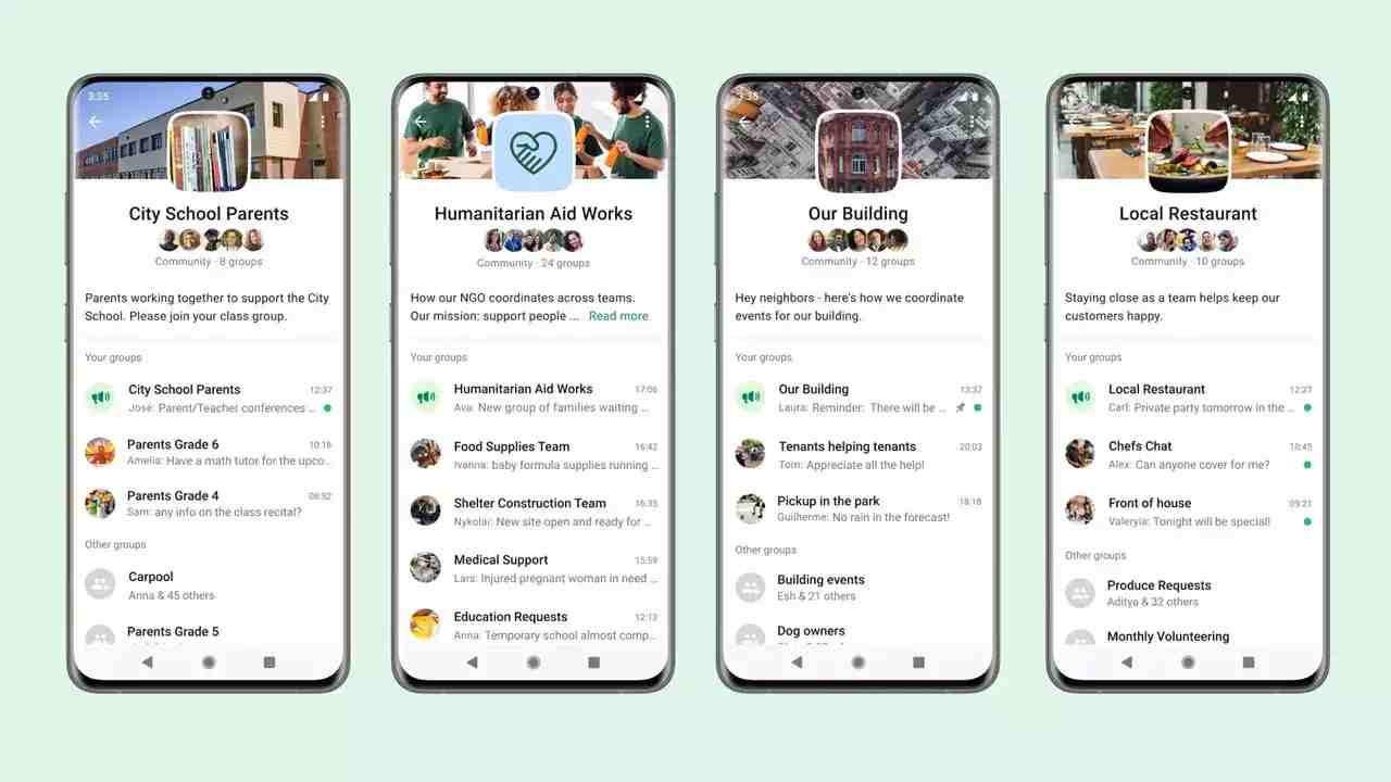 WhatsApp Community expected UI 
