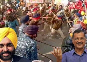 Punjab lathi charge