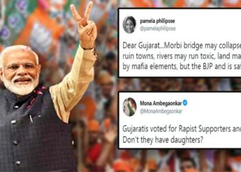 “They voted for rapist” Liberal cabal curses Gujarati voters with choicest expletives