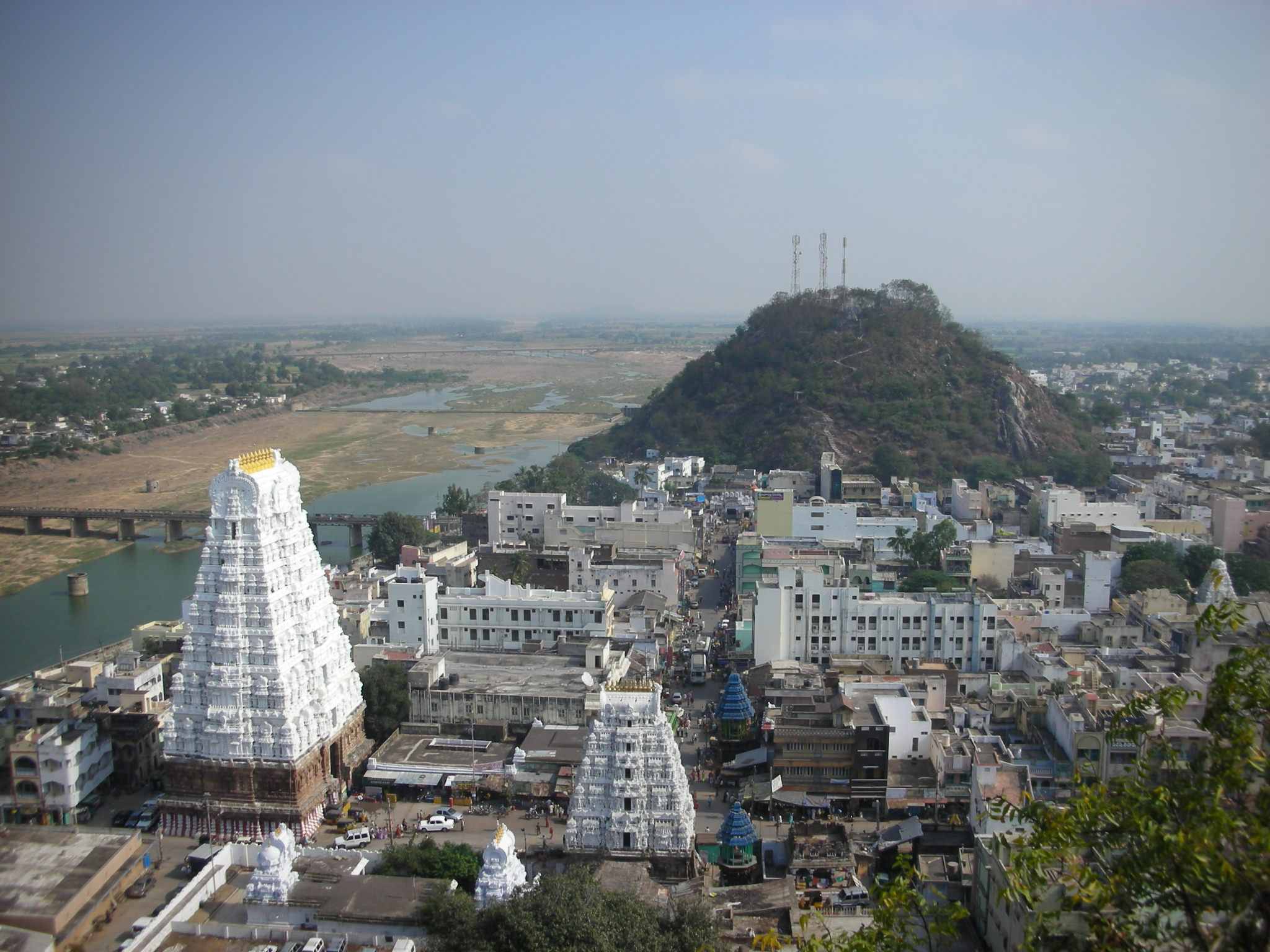 Srikalahasti Temple drone view