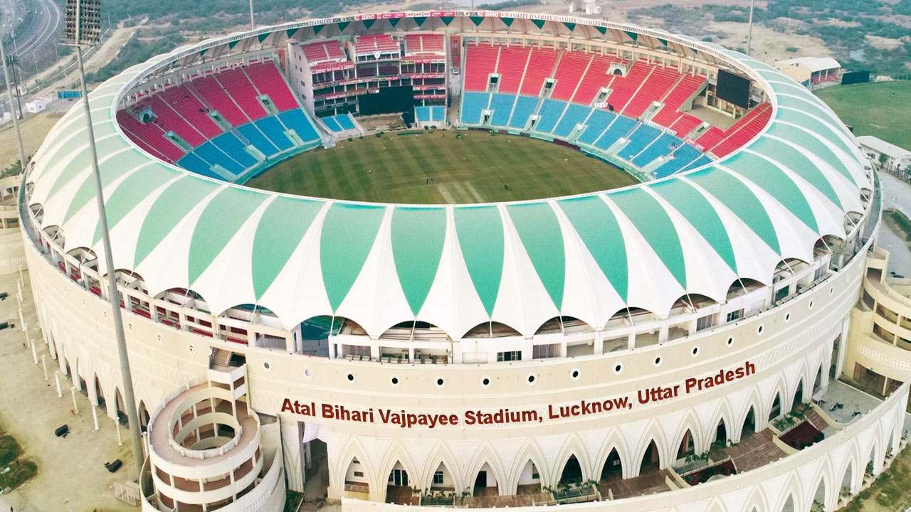 Ekana cricket stadium drone view
