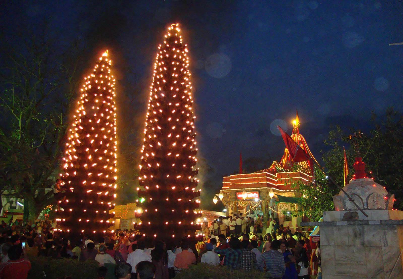 Harsiddhi Mata Temple lights 