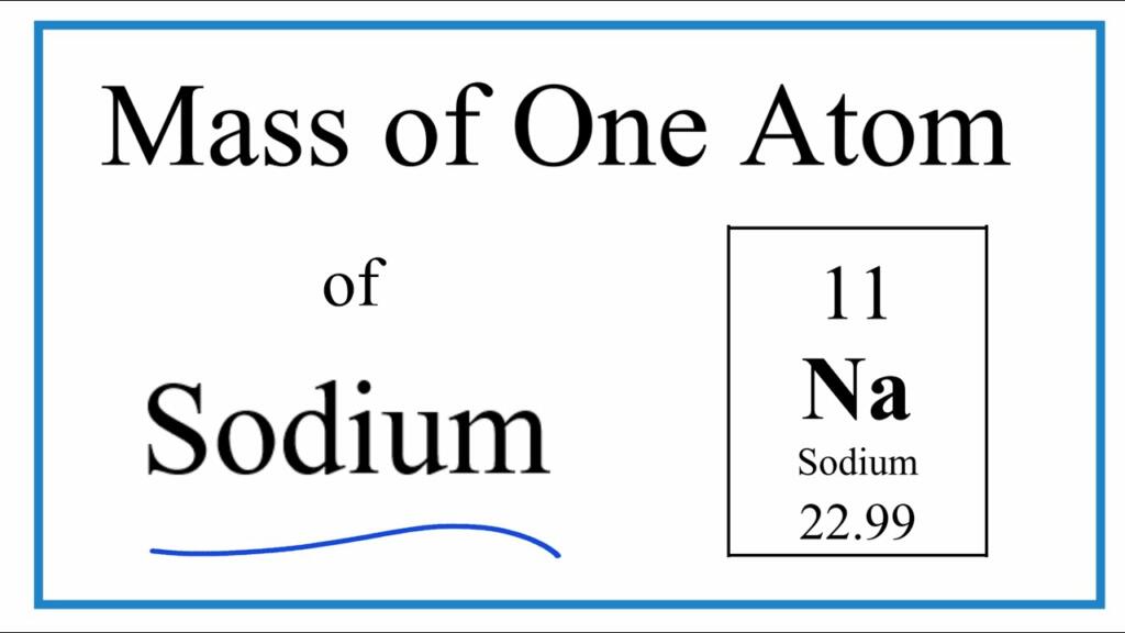 Mass of sodium