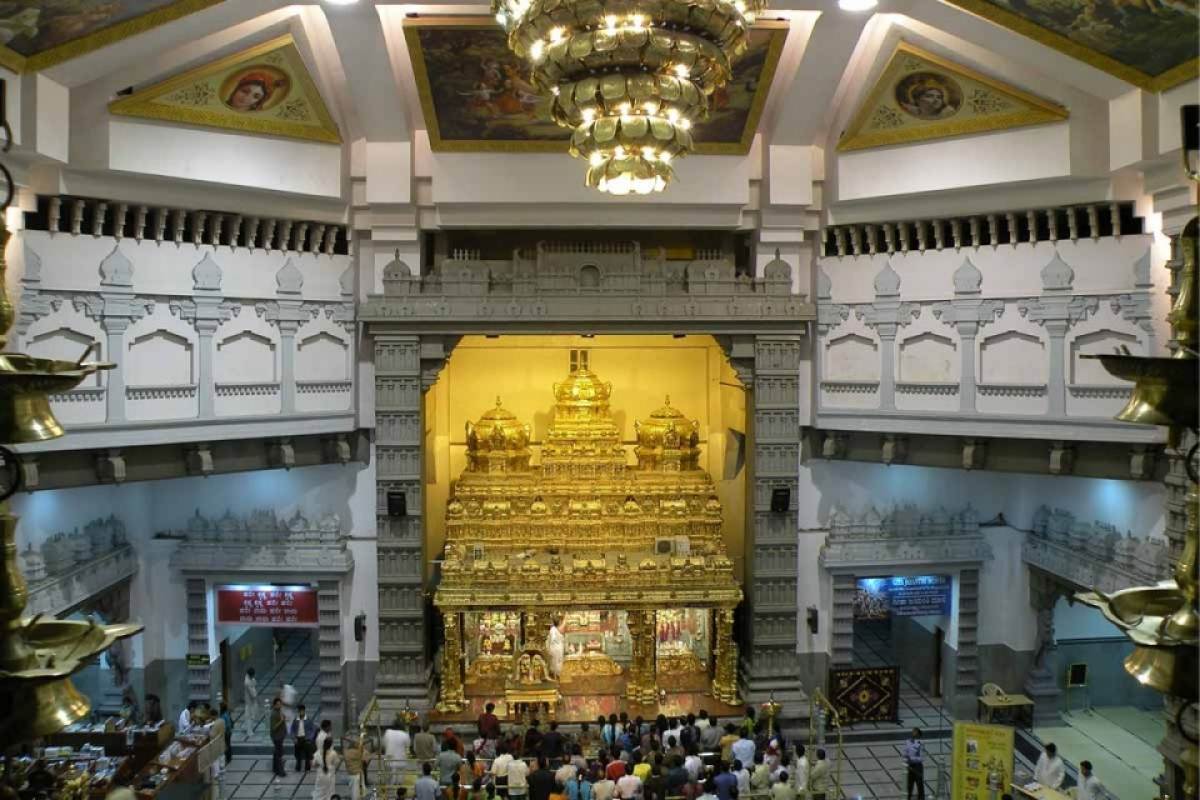 Inside view of ISKCON Temple Bangalore