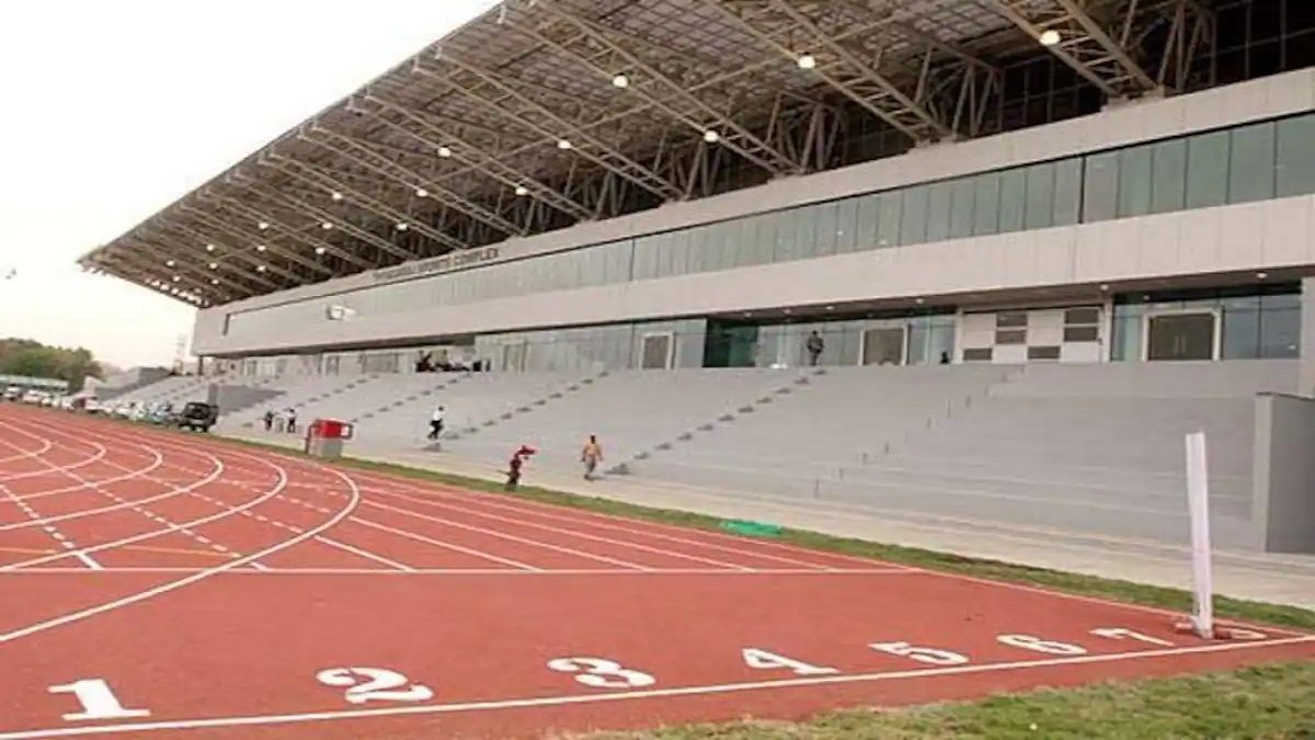 Thyagraj Stadium Delhi track for racing 