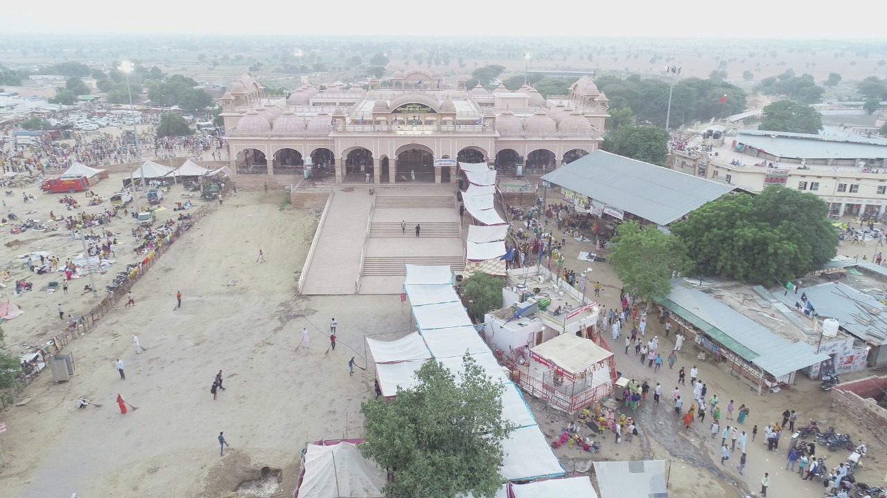 Aerial view of Gogamedi Mandir Hanumangarh