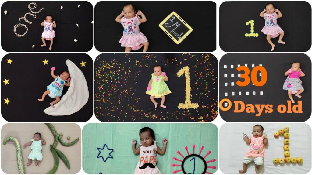 1 month to 1 year baby photoshoot ideas at home