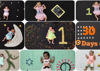 1 month to 1 year baby photoshoot ideas at home