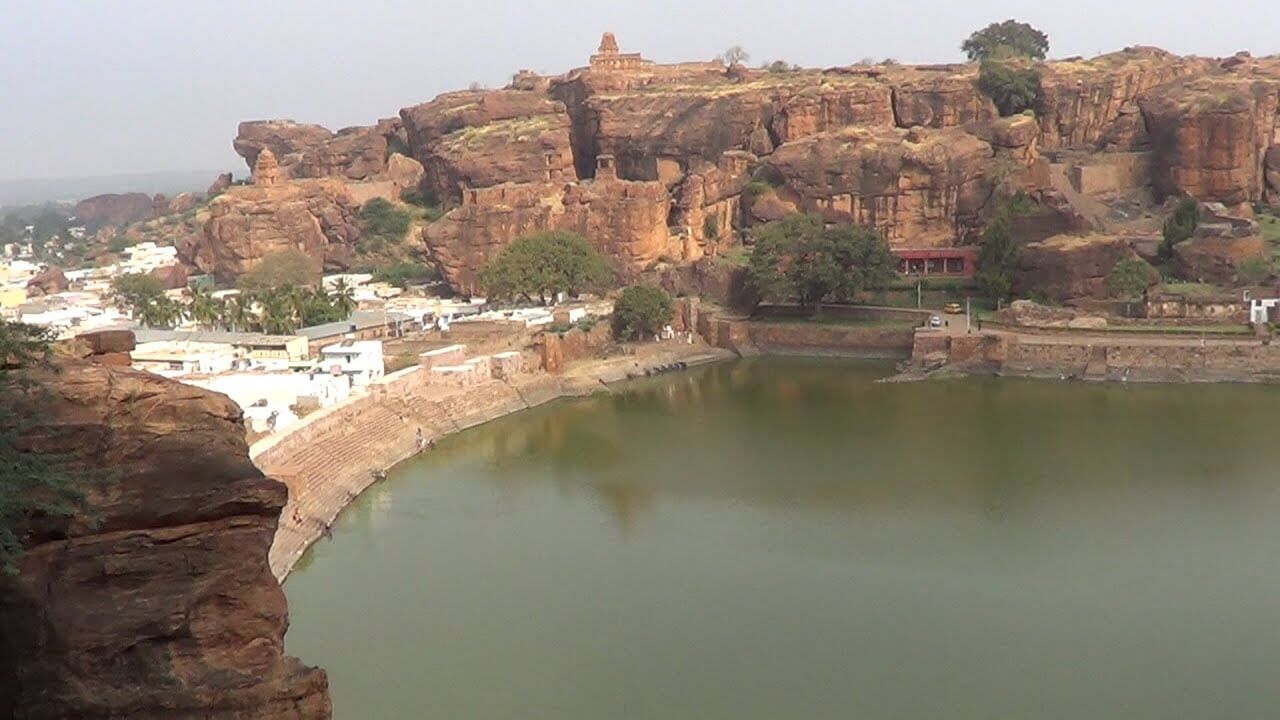 Bagalkot Badami Cave Temple POND