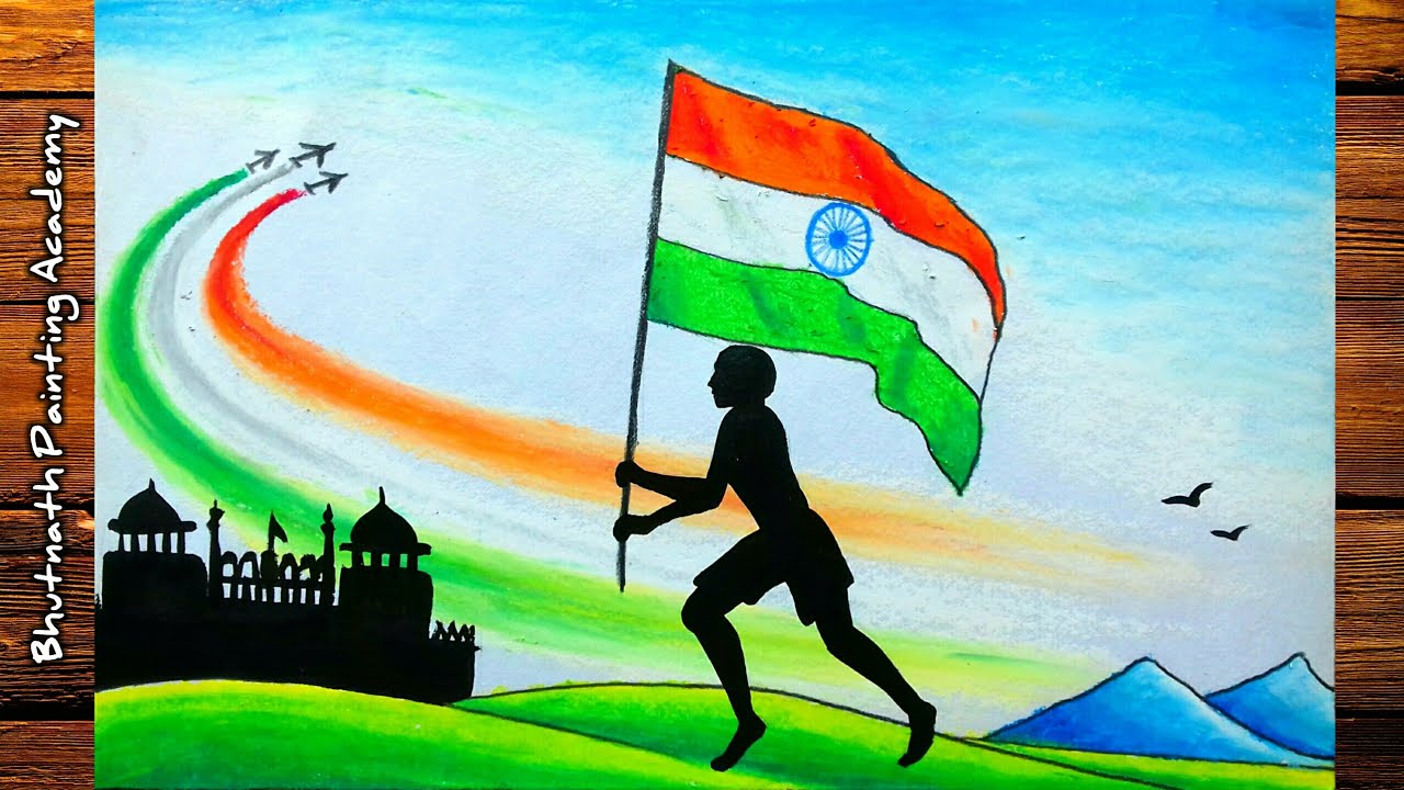 10 Patriotism ideas | independence day drawing, indian art paintings, india  painting