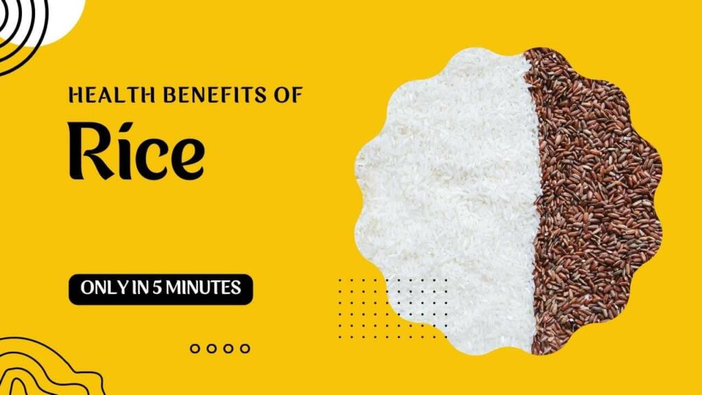 Health benefits of eating rice regularly poster