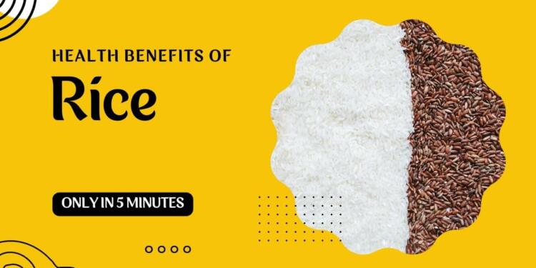 Health benefits of eating rice regularly poster