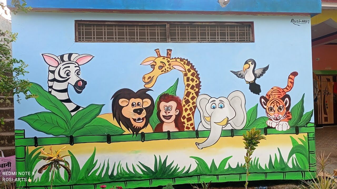 Artistic Inspiration: 10 School Front Wall Painting Ideas