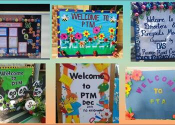 Teacher meeting PTM board decoration ideas poster