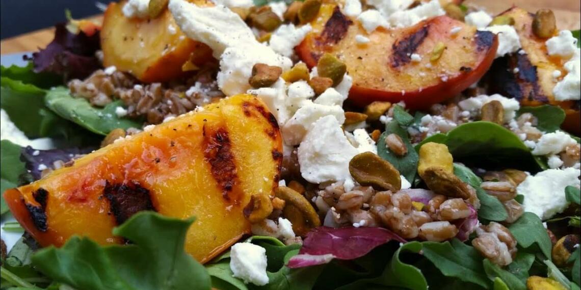 Health Benefits 9 Nutrition Facts of Farro Salad with Grilled Peach
