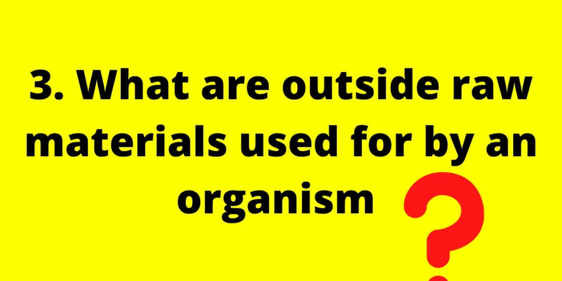 What Are 10 Outside Raw Materials Used for by an Organism
