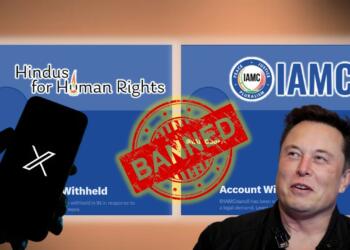 X blocks Hindu hating IAMC and HFHR accounts in India