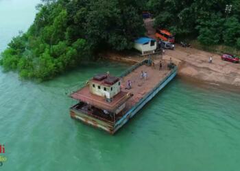 Sigandur Chowdeshwari Temple drone view