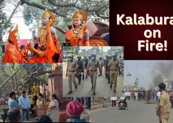 Kalaburagi, Karnataka, Protest, Dispute, Lord Ram, Ambedkar