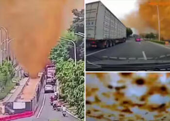 New attraction in China: Poop Fountain Blasts Commuters 33 Feet High!