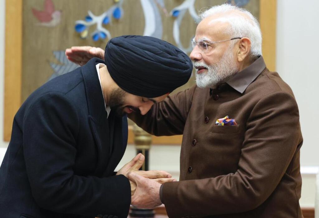 Singer Diljit with Narendra Modi